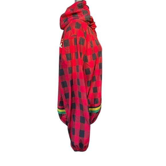 Palm Angels Buffalo Check Windbreaker Red Relaxed Athleisure Streetwear Mens XS - Picture 5 of 9